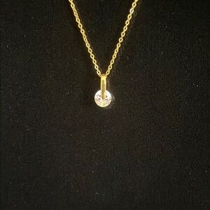 3/$25 🍀Lia Sophia Gold Necklace with Crystal Pendant